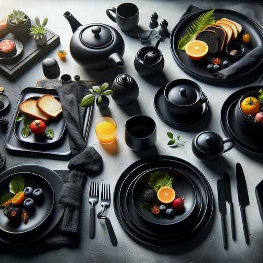 シンプルだけど映える!黒い食器で作る美しいテーブルコーディネート