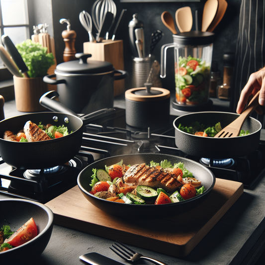 簡単でありながらオシャレ:黒いキッチン用品で作る家飯レシピ